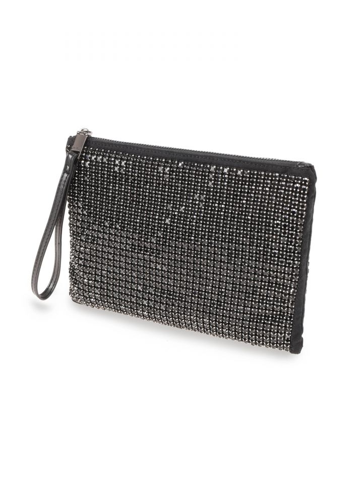 תיק קלאץ DIAMONDS בצבע שחור