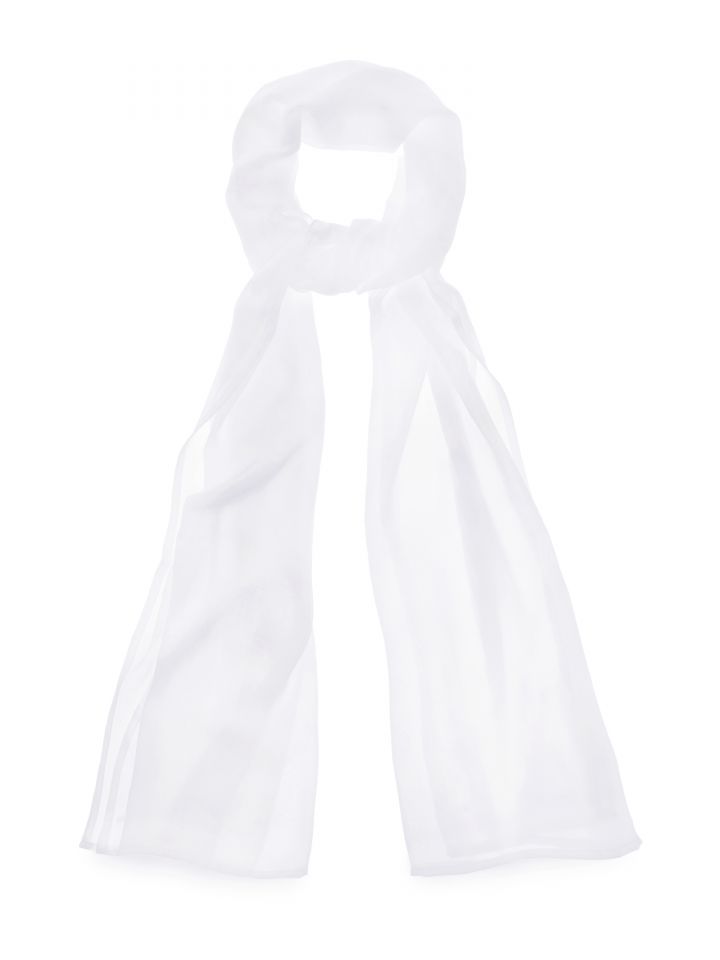 שאל שיפון חלק בצבע לבן