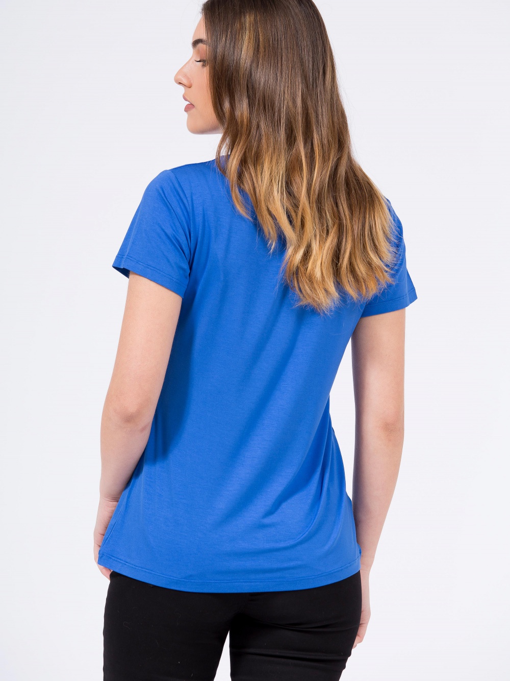 חולצת פייטים PROMO בצבע כחול רויאל